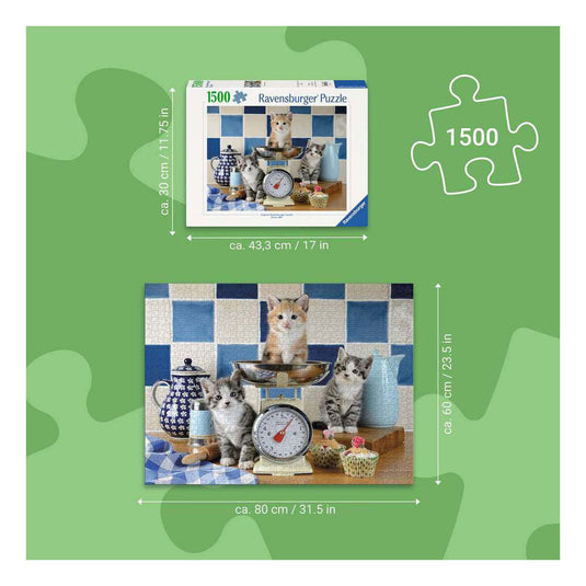 Ravensburger – katjes in de keuken – legpuzzel – 1500 stukjes