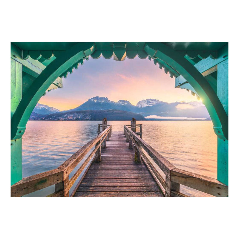 Afbeelding laden in galerijviewer, Ravensburger – legpuzzel – footbridge at lac d'annecy - 1000 stukjes – 70 x 50 cm
