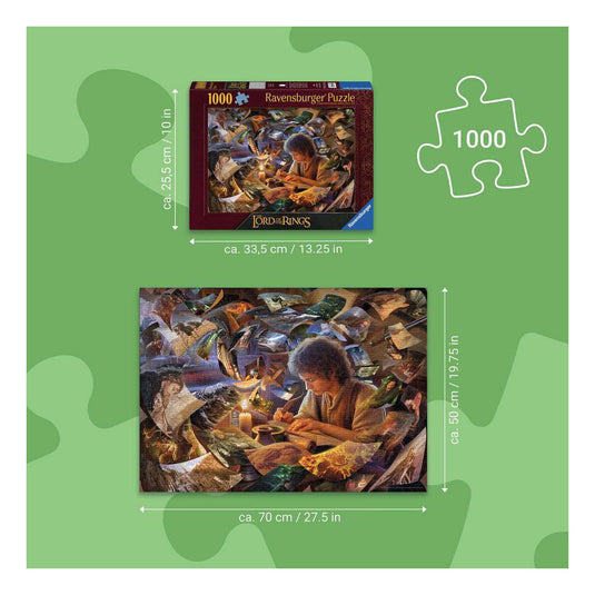 Ravensburger legpuzzel lotr frodo's journey - 1000st.