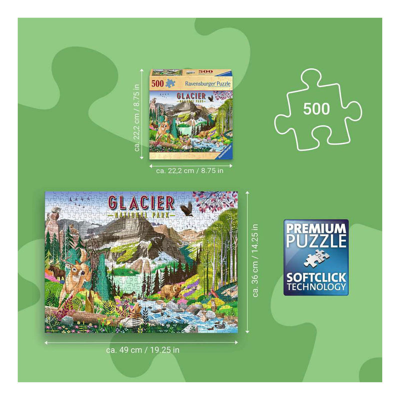 Afbeelding laden in galerijviewer, Ravensburger – glacier national park – legpuzzel – 500 stukjes
