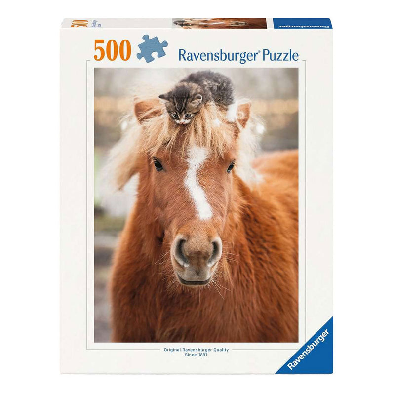 Afbeelding laden in galerijviewer, Ravensburger legpuzzel pony and cat - 500st.
