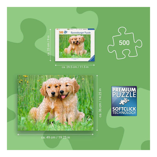 Ravensburger – the golden retriever brothers – legpuzzel – 500 stukjes