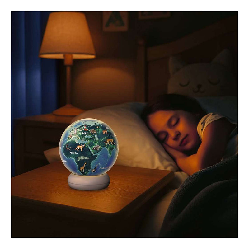 Afbeelding laden in galerijviewer, Ravensburger – aarde met diermotieven – 3d puzzle-ball nachtlicht – 73 stukjes
