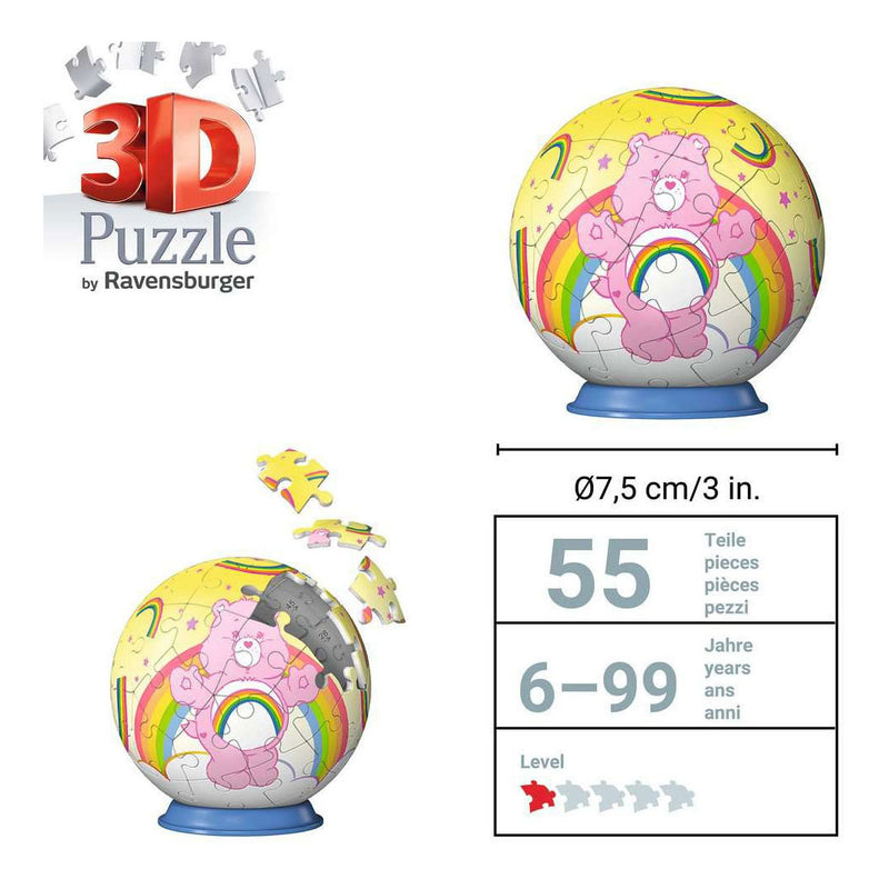 Afbeelding laden in galerijviewer, Ravensburger – care bears: cheer bear – 3d puzzle-ball – 55 stukjes

