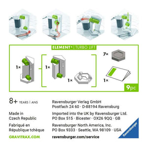 Ravensburger – gravitrax base element turbo lift – uitbreiding – vanaf 8 jaar