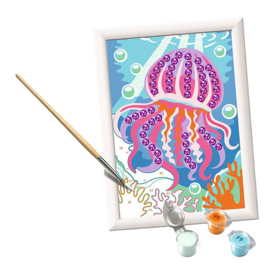 Ravensburger – creart: trendy jellyfish – schilderen op nummer