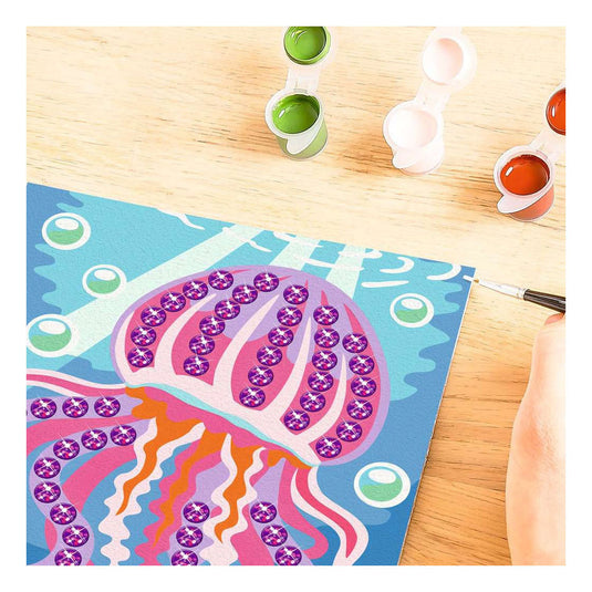 Ravensburger – creart: trendy jellyfish – schilderen op nummer