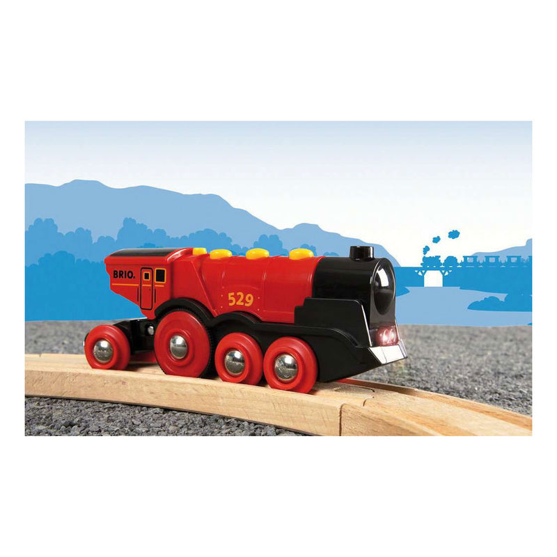 Afbeelding laden in galerijviewer, Brio rode locomotief op batterijen
