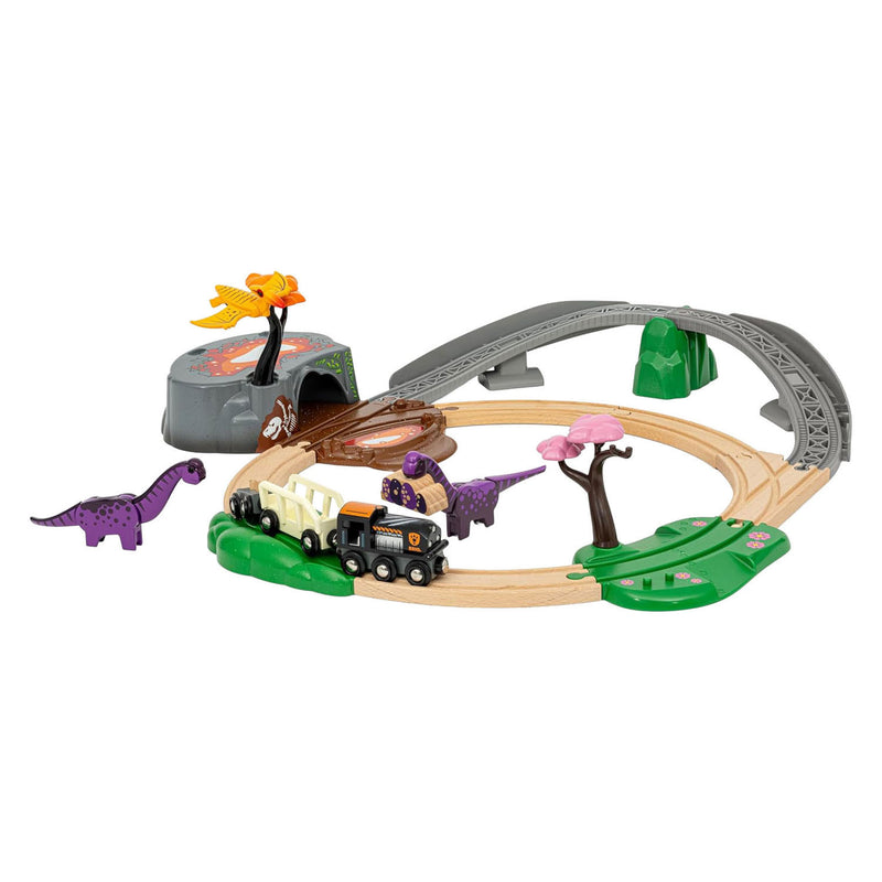 Afbeelding laden in galerijviewer, Brio treinbaan avonturenset - dinosaurus - 21-delig
