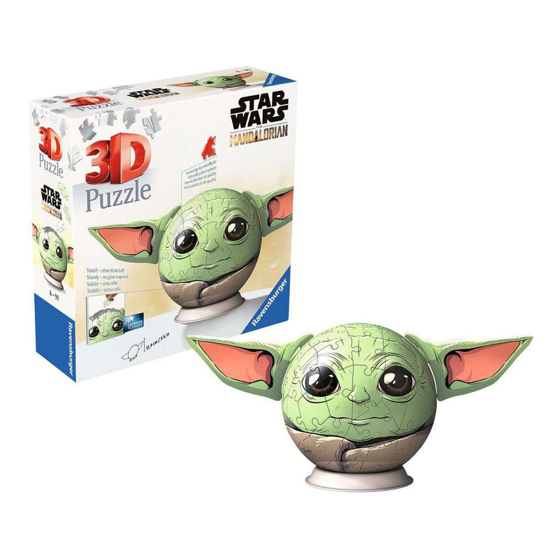 Afbeelding laden in galerijviewer, Ravensburger 3d puzzel strar wars grogu met oren - 77st.
