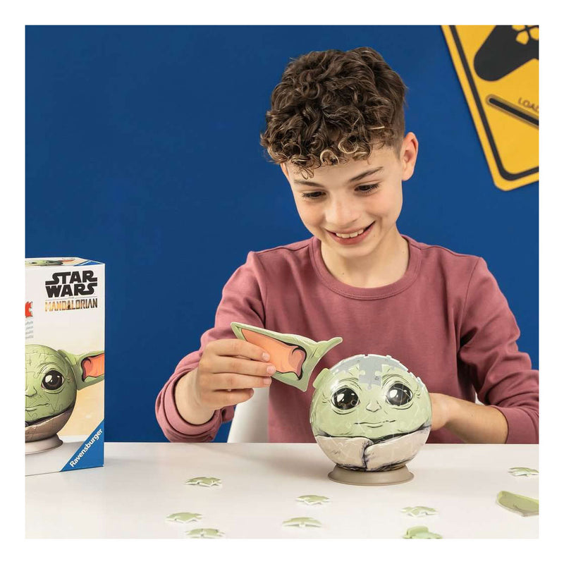 Afbeelding laden in galerijviewer, Ravensburger 3d puzzel strar wars grogu met oren - 77st.
