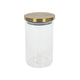 Voorraadpot glas met gouden deksel ã¸9,5x17cm 900ml
