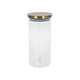 Voorraadpot glas met gouden deksel ã¸9,5x22cm 1200ml