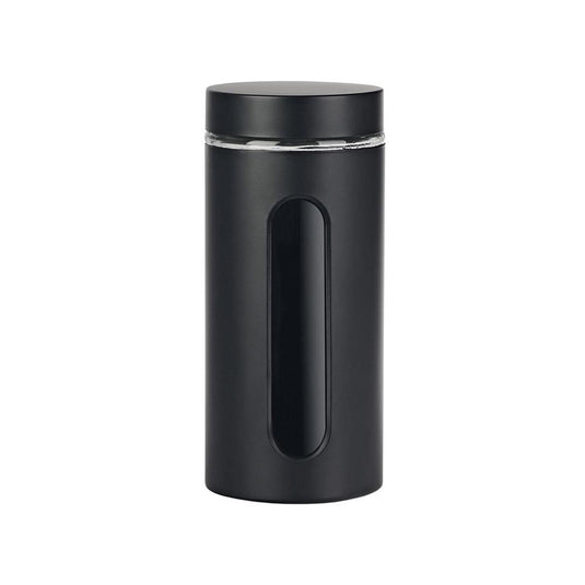 Kitchen tools voorraadpot venster zwart mat 1,2l glas