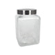 Ty voorraadpot glas vierkant fros relief 2450ml 12,7x12,7x20cm