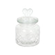 Voorraadpot hart glas ã˜10,5xh20cm