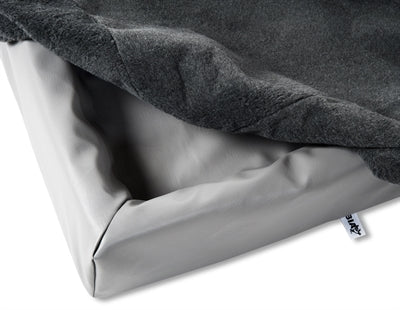 Afbeelding laden in galerijviewer, Bia bed fleece hoes hondenmand grijs
