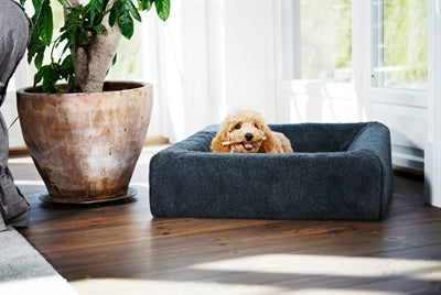 Afbeelding laden in galerijviewer, Bia bed fleece hoes hondenmand grijs

