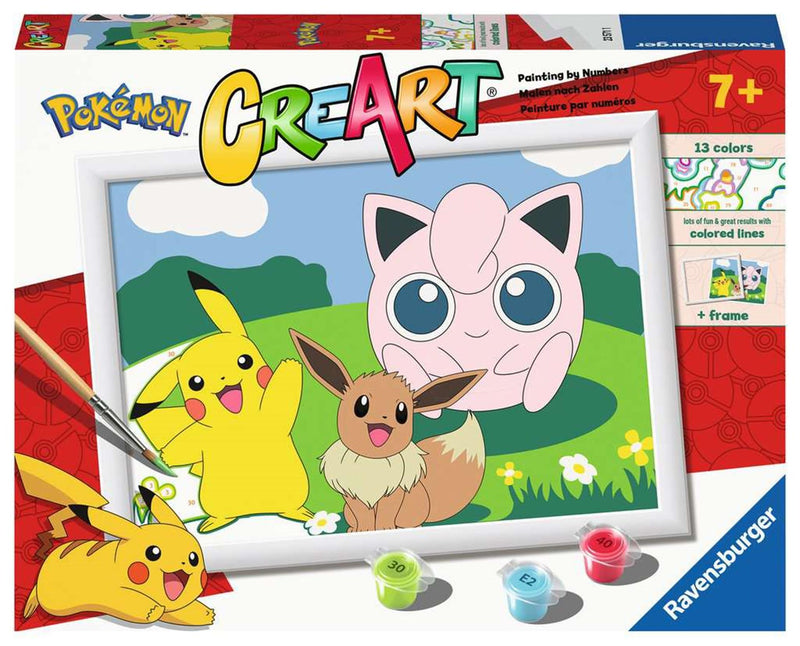 Afbeelding laden in galerijviewer, Ravensburger creart schilderen op nummer - pokémon classics
