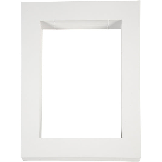 Passepartout lijsten, a4, afm 28,5x37 cm, 500 gr, wit, 100 stuk 1 doos