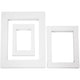 Passepartout lijsten, a3,a4,a5, afm 19,7x27,9+28,3x36,6+39,5x49,6 cm, 500 gr, wit, 3x100 stuk 1 doos