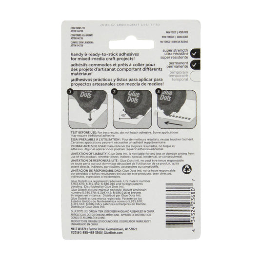 Glue dots • permanent glue squares dot n go 5mm