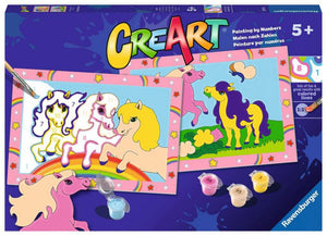 Ravensburger creart prancing ponies - schilderen op nummer voor kinderen