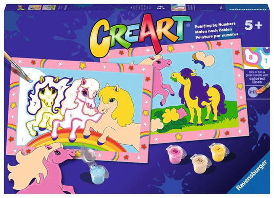 Ravensburger creart prancing ponies - schilderen op nummer voor kinderen