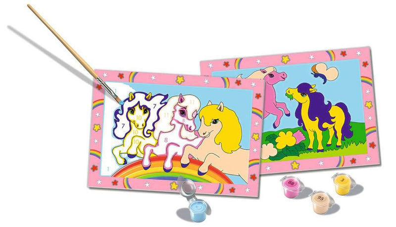 Afbeelding laden in galerijviewer, Ravensburger creart prancing ponies - schilderen op nummer voor kinderen
