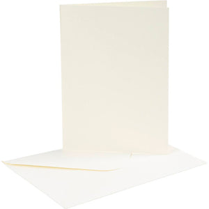 Creotime kaarten enveloppen, afmeting kaart 10,5x15 cm, afmeting envelop 11,5x16,5 cm, off-white, 10sets