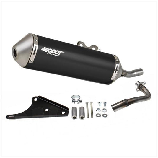 Tecnigas uitlaat 4scoot black | kymco agility 50cc 4t gy6