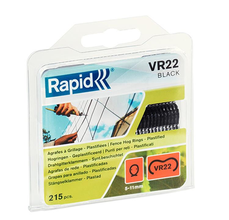 Afbeelding laden in galerijviewer, Rapid vr22 hekwerk hogringen zwart, 215 stuks - 40108804 - 40108804
