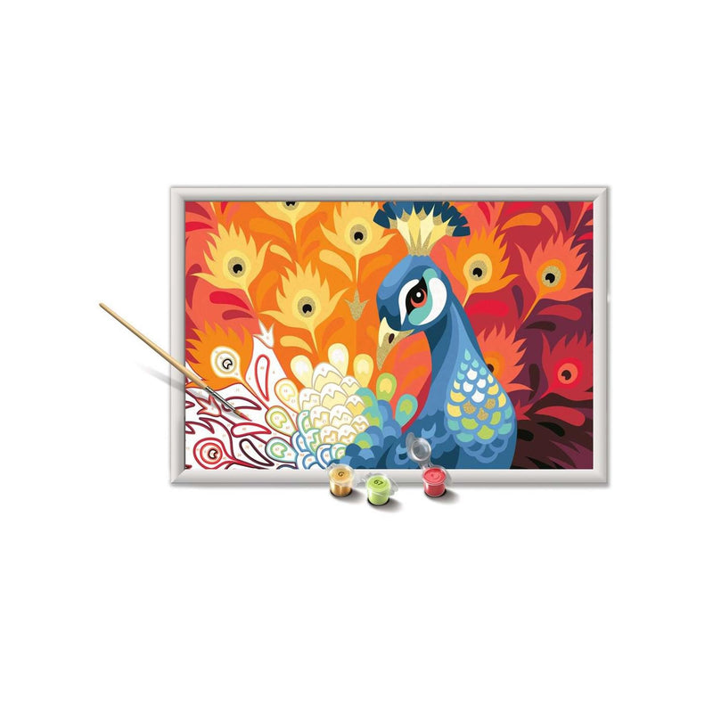Afbeelding laden in galerijviewer, Ravensburger creart schilderen op nummer - trotse pauw

