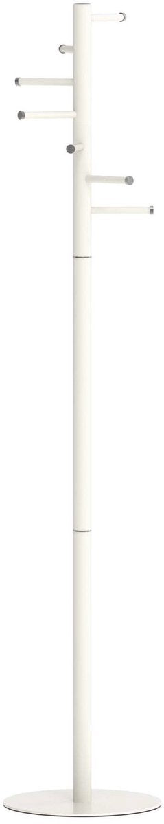 Maul caurus kapstok - 7 haak - standvoet - wit - 1 stuk - ø 35 x 177 cm -