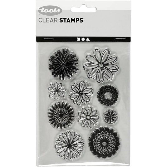 Creativ company silicone stempels bloemen, 1 vel