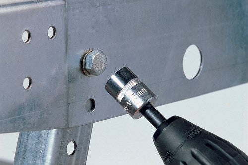 Afbeelding laden in galerijviewer, Wolfcraft dopsleutel-set | adapter | 50mm | 7 8 10 13mm | 1 set - 2413000
