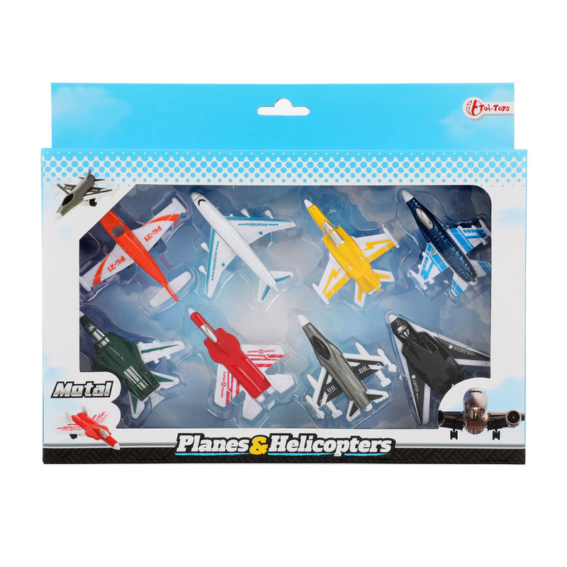 Afbeelding laden in galerijviewer, Metalen Vliegtuigjes Speedfighter, 8st.
