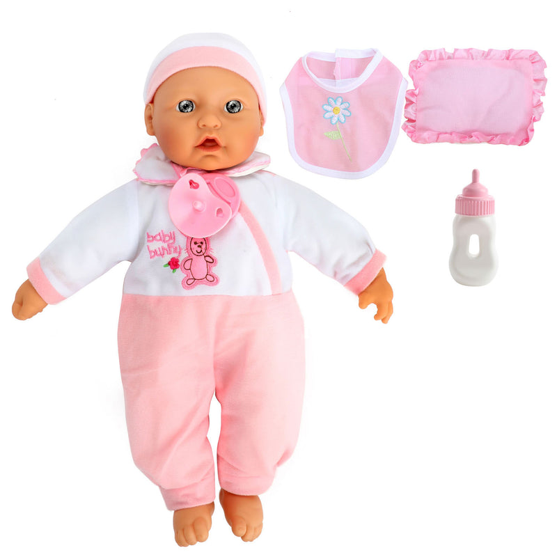 Afbeelding laden in galerijviewer, Toi-toys baby beau babypop met fles en slabber, 40cm
