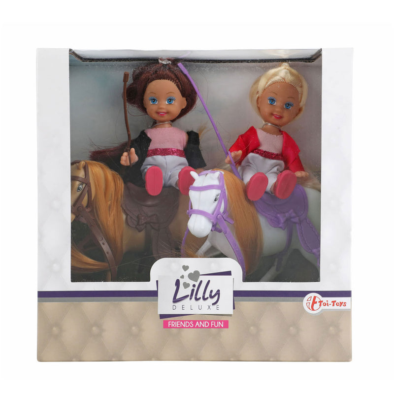 Afbeelding laden in galerijviewer, Lauren Lilly Tienerpoppen met Paarden, 12cm
