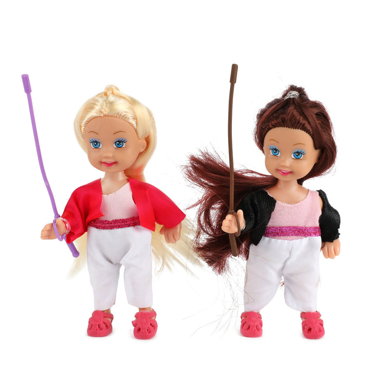 Afbeelding laden in galerijviewer, Lauren Lilly Tienerpoppen met Paarden, 12cm
