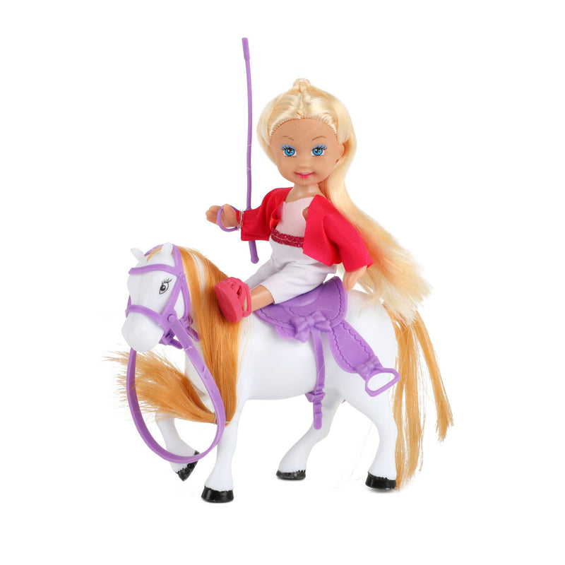 Afbeelding laden in galerijviewer, Lauren Lilly Tienerpoppen met Paarden, 12cm

