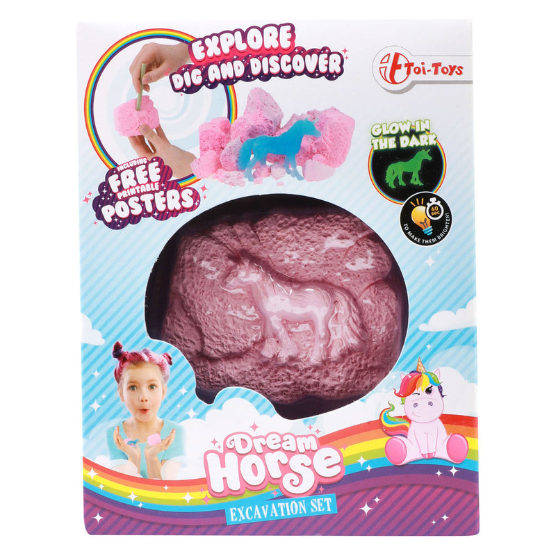 Afbeelding laden in galerijviewer, Toi-toys uitgraafset eenhoorn glow in the dark
