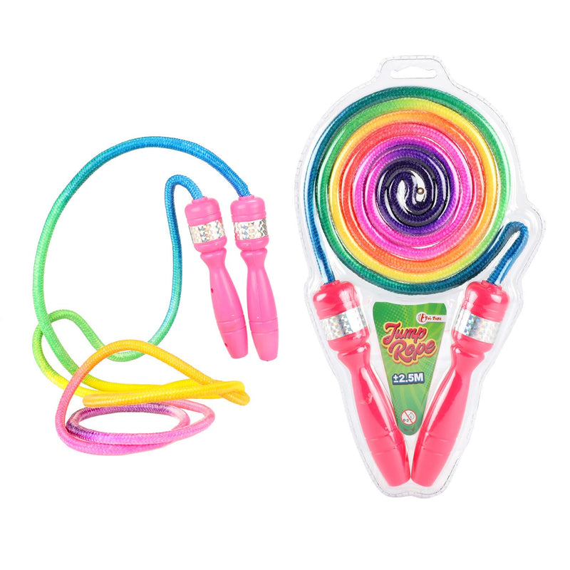 Afbeelding laden in galerijviewer, Toi-toys toi toys springtouw regenboof kleuren
