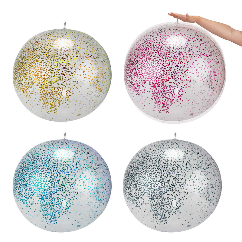 Afbeelding laden in galerijviewer, Toi-toys opblaasbare glitter ballon, 60cm
