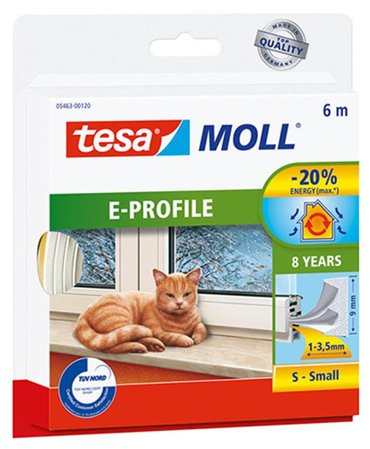 Tochtstrip tesa wit 21 mm x 168 mm x 195 mm