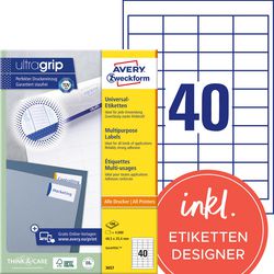 Avery universele etiketten 3657 48,5x 25,4mm