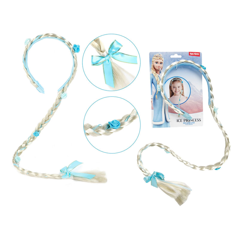 Afbeelding laden in galerijviewer, Toi-Toys Ice Diadeem met Lange Haarvlecht Prinses
