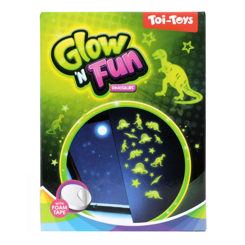 Afbeelding laden in galerijviewer, Toi-toys glow n fun glow in the dark dino's
