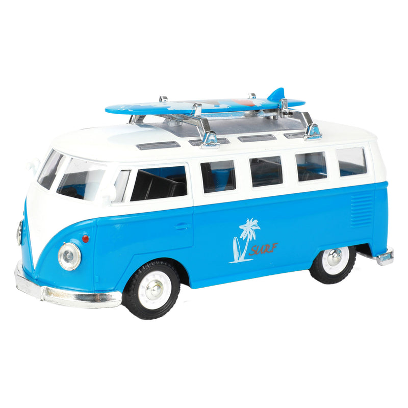 Afbeelding laden in galerijviewer, Toi-Toys Pull-back Retro Bus met Licht en Geluid
