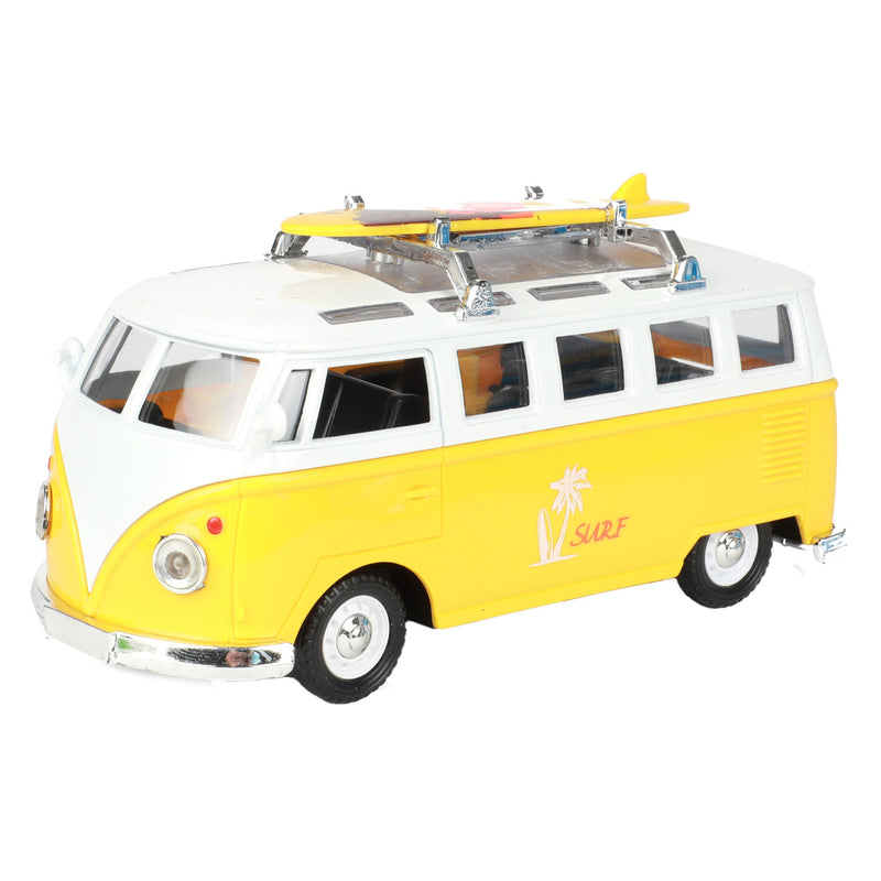 Afbeelding laden in galerijviewer, Toi-Toys Pull-back Retro Bus met Licht en Geluid
